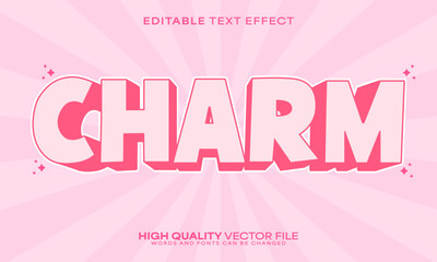 Retro text effect, editable text effect and pink 3d font style bold shadow girl poster design