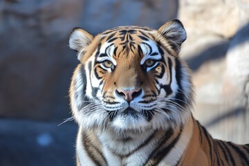 Obraz premium Close-up portrait of a majestic tiger.