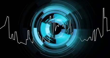 Image of digital data processing over scope scanning