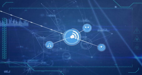 Image of data processing and networks of connections
