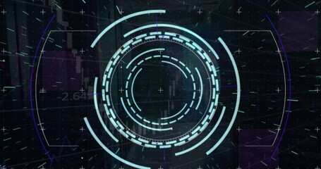 Image of scope and computing data processing over computer servers