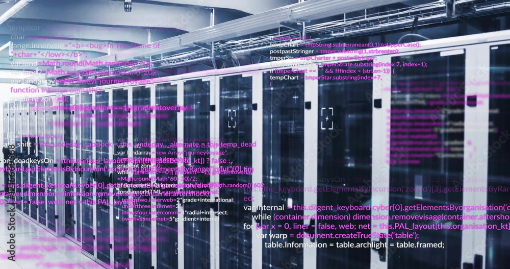 Poster image of data processing over computer servers