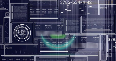 Image of financial data processing over computer servers