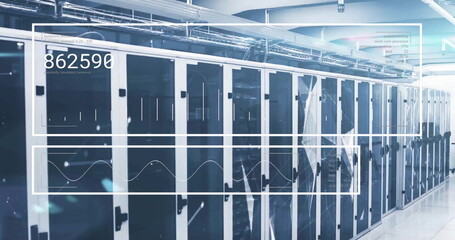 Image of data processing over computer servers