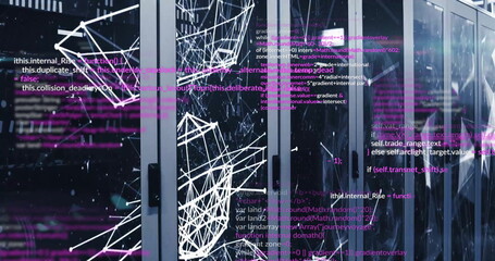 Image of data processing over computer servers