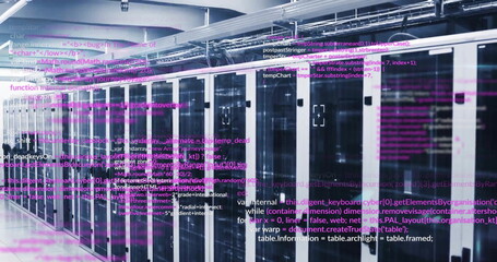 Image of data processing over computer servers