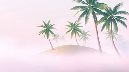 Obraz premium foggy tropical island