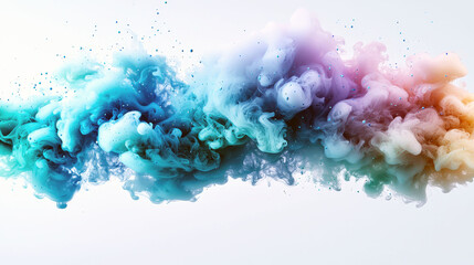 Fototapeta premium Abstract Colorful Ink Swirl: Vibrant Fluid Art Design