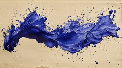 Obraz premium Abstract Blue Paint Splash Artistic Expression