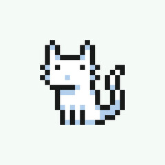 this is a cat in pixel art with colorful color,this item good for presentations,stickers, icons, t shirt design,game asset,logo and project.