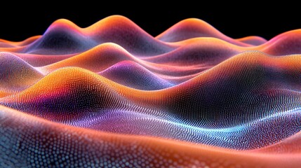 A minimalist gradient of blended cool shades with glowing linear patterns.