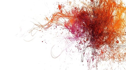 Abstract Red Orange Ink Splash Design Artwork