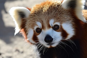 Close-up portrait of a red panda. (1)