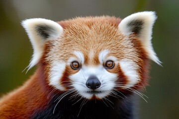 Close-up portrait of a red panda.