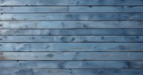 Blue washed out plank wall with scratches and uneven paint, blue wash, scratched surface, weathered appearance