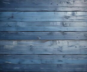 Obraz premium Blue washed out plank wall with uneven paint and scratches, faded blue color, uneven paint