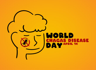 World Chagas Disease Day design vector. April 14. Gradient background. Poster, banner, card, background.