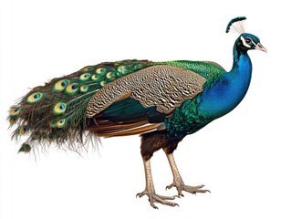 Obraz premium Majestic Indian Peacock Bird Stunning Feathers Wildlife