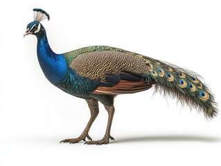 Fototapeta premium Indian Peafowl Stunning Portrait Beautiful Bird Photography