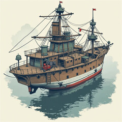 ship vector can be for decoration or other