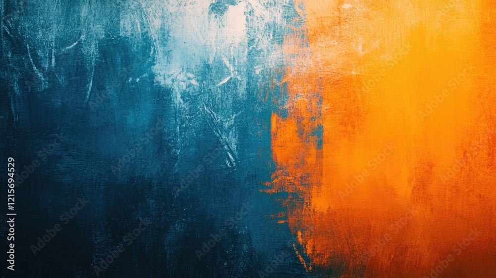 Poster elegant abstract background with blue and orange color gradient texture suitable for design use and 