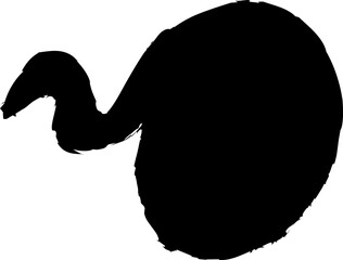 Speech bubble drawn with brush and paint, chat, message