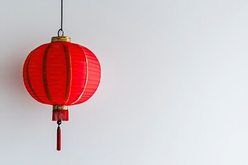 Obraz premium Red Chinese Lantern Hanging Decor Festive Asian Style