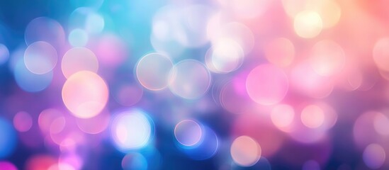 Obraz premium Colorful abstract bokeh background with blue pink and purple tones and copy space for text placement