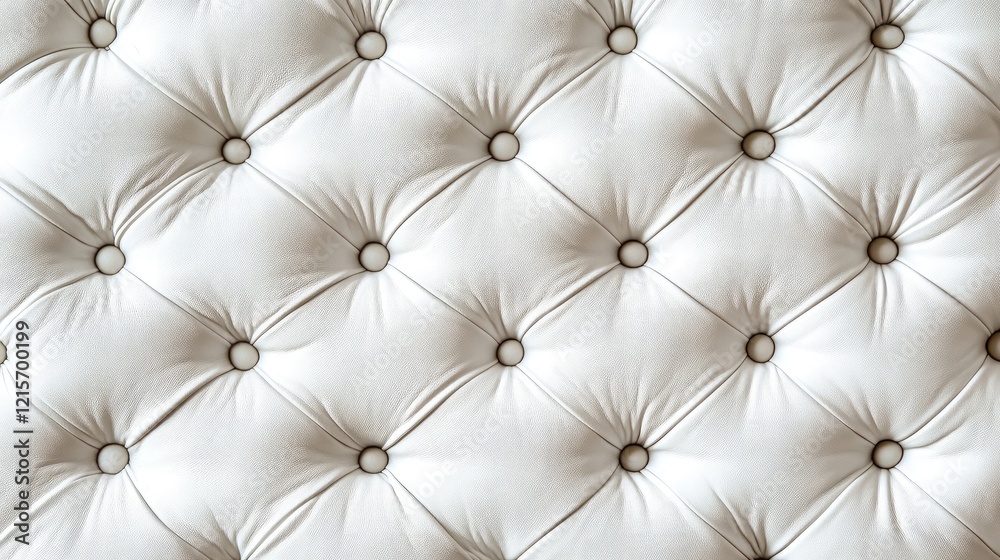 Poster white tufted fabric background with buttons and wrinkles ideal for texture and design concepts with 