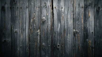 Obraz premium Dark weathered wooden planks background with natural texture and knots suitable for designs with Copy Space