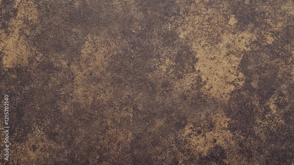 Poster textured abstract background with a dark brown and gold color scheme featuring irregular patterns an