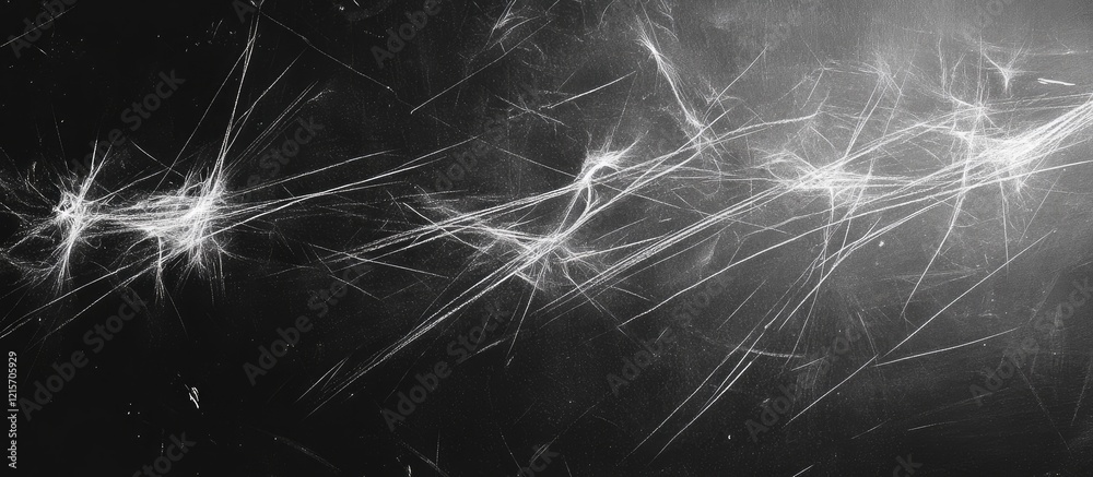 Poster abstract monochrome image displaying intricate light patterns and textures with highlighted contrast