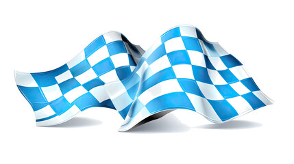 Obraz premium Colorful Finish Flags on Transparent Background Generative AI