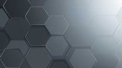 Fototapeta premium A modern hexagonal pattern in shades of gray, creating a sleek, geometric design.