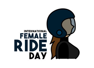 International Female Ride Day design vector. On the first Saturday in May. Flat design vector. Poster, banner, card, background.