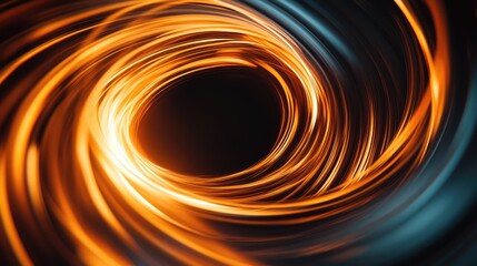 Dynamic abstract background of swirling light trails creating a sense of motion and energy with ample space for text or graphics applications