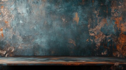 Rustic Aged Galvanized Metal Wall with Rusty Patina and Empty Space for Text Placement in a Grunge Background Design