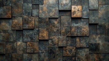 Weathered brick wall with textured surfaces suitable for backgrounds and text placement in design projects or advertisements.