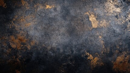 Textured aged stone wall background with dark tones and gilded accents ideal for rustic or vintage-themed design projects