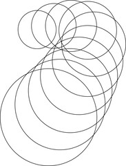 Circle line curve flowing dynamic pattern. Futuristic technology concept