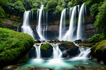 瀑布の雄大な景色