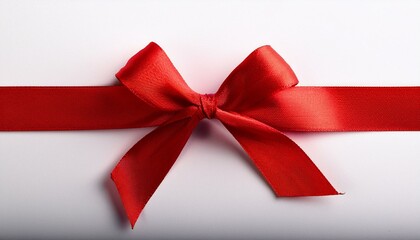 red ribbon on white surface tied in a bow