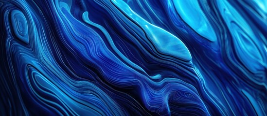 Obraz premium Abstract Blue Swirls: A Digital Masterpiece of Fluid Lines and Vivid Hues