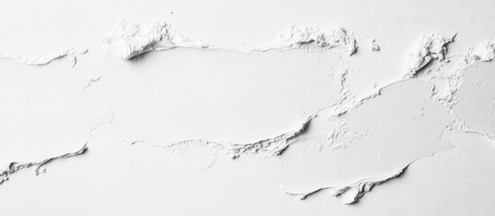 Obraz premium Textured white concrete wall background with subtle grunge details and ample empty space for text overlay in minimalist design setting