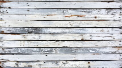 Obraz premium Distressed White Wooden Plank Background for Rustic Interior Design Inspirations Featuring Subtle Gray Tones in Natural Light Setting