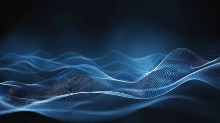 Fototapeta premium Abstract blue waves creating a serene and dynamic visual effect.