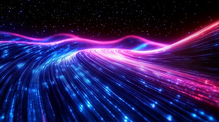 Obraz premium Vibrant Light Waves Creating a Stunning Abstract Background