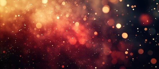 Fototapeta premium Abstract glowing particles background with defocused highlights and empty copy space for text in a vibrant digital atmosphere