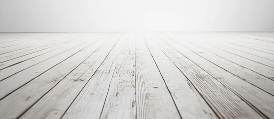 Bright and Airy White Wooden Floorboard Texture with Ample Copy Space for Creative Text Placement in a Light and Minimalistic Interior Setting