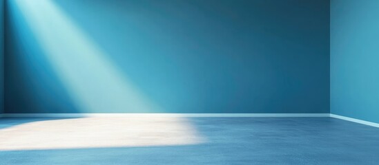 4K Ultra HD Blue Gradient Interior Background with Ambient Light and Spacious Copy Area for Text or Graphics